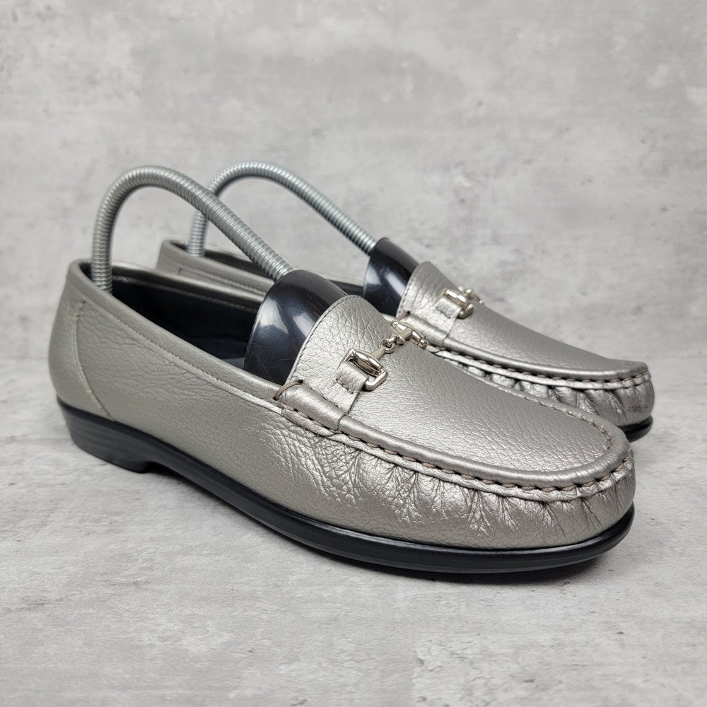 SAS Tripad Comfort Metro Metallic Horsebit Penny Loafer Shoes Womens Size 8.5